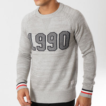Jack And Jones - Pull Dude Gris Chiné