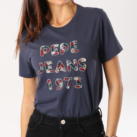 Pepe Jeans - Tee Shirt Femme Marine Bleu Marine