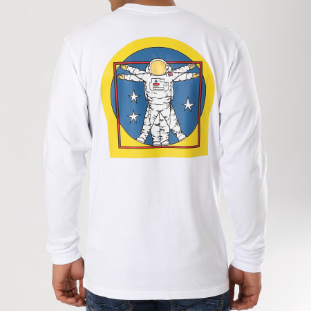 Vans - Tee Shirt Manches Longues Space NASA A3J2J Blanc 