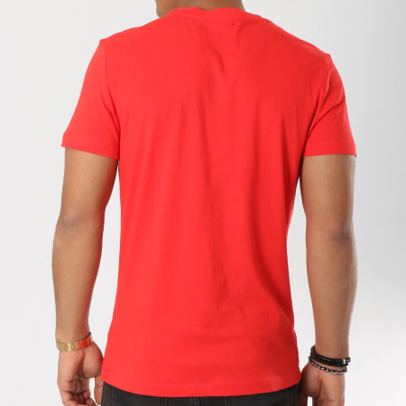 Calvin Klein - Tee Shirt Poche Monogram Pocket Slim 1023 Rouge