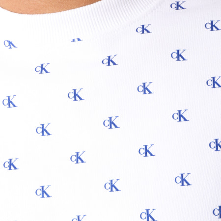 Calvin Klein - Sweat Crewneck CKJ Embroidery 1049 Blanc