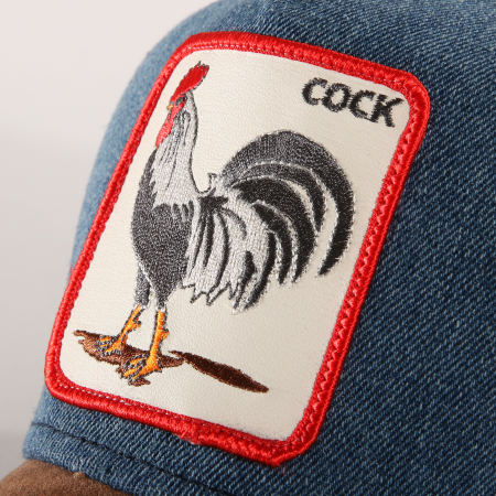 Goorin Bros - Casquette Trucker Cock Bleu Denim Marron