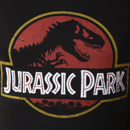 Jurassic Park - Tee Shirt Vintage Logo Noir