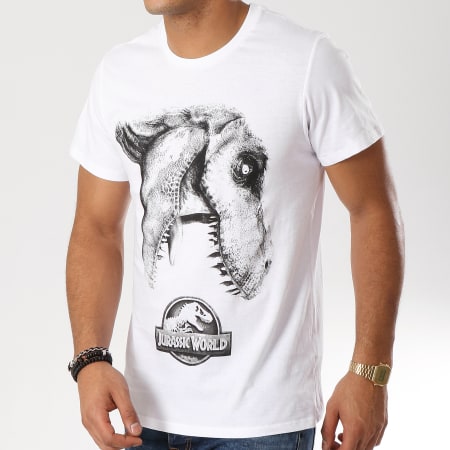 Jurassic Park - Tee Shirt Tyra Logo Blanc