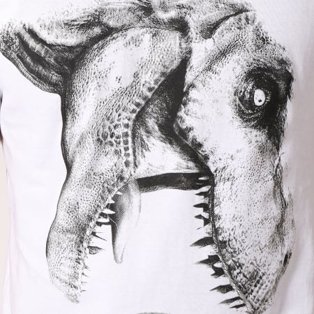 Jurassic Park - Tee Shirt Tyra Logo Blanc