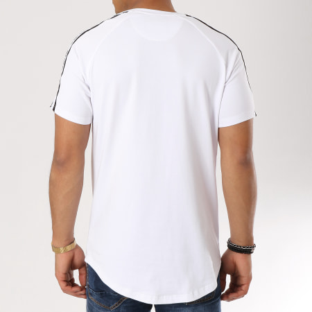Sinners Attire - Tee Shirt Oversize Bandes Brodées Tape Panel Blanc Noir