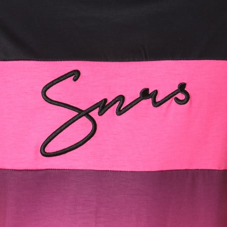 Sinners Attire - Tee Shirt Dip Dye Vector Noir Rose Dégradé