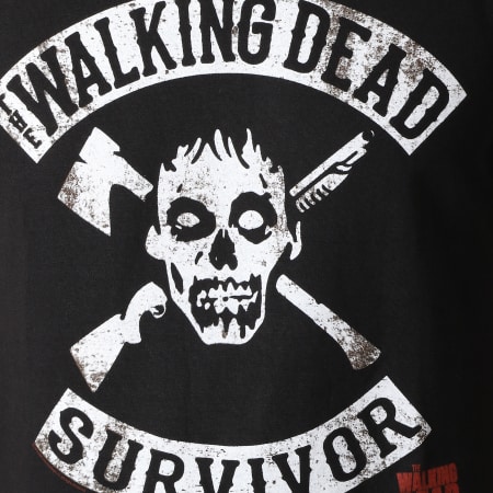 The Walking Dead - Tee Shirt Survivor Noir Blanc