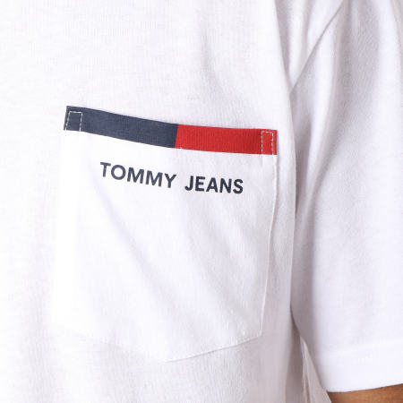 Tommy Hilfiger - Tee Shirt Poche Back Stripe 5560 Blanc