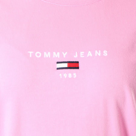 Tommy Hilfiger - Tee Shirt Femme Corp Logo Rose