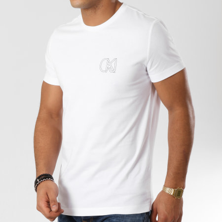 Calvin Klein - Tee Shirt Chest Crossed 10417 Blanc