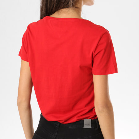 Tommy Hilfiger - Tee Shirt Femme Soft Jersey Rouge