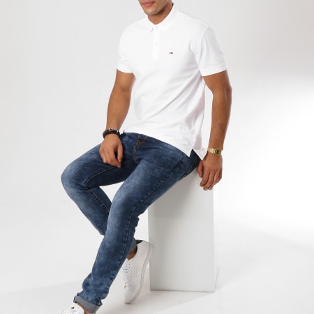 Tommy Hilfiger - Polo Manches Courtes Tommy Classics 5508 Blanc