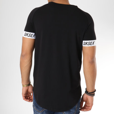 SikSilk - Tee Shirt Oversize Tech 14081 Noir Blanc