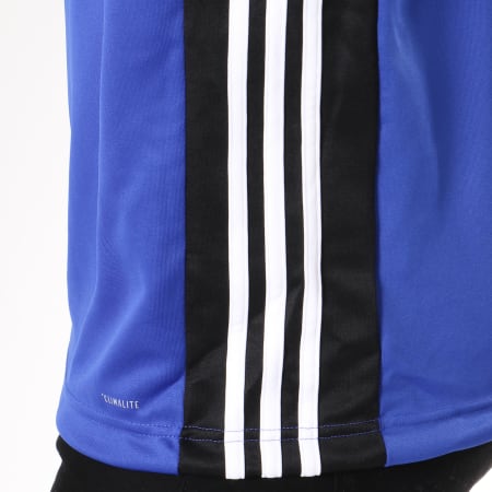 Adidas Performance - Tee Shirt Manches Longues De Sport Regi18 CZ8649 Bleu Roi Noir Blanc