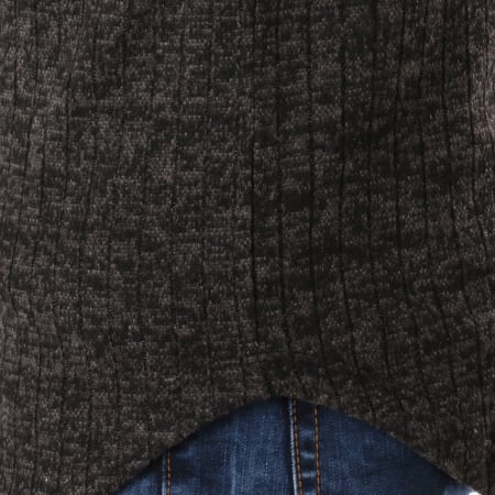 Frilivin - Tee Shirt Manches Longues Oversize 5156 Noir Chiné