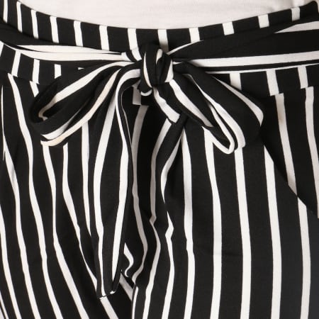 Girls Outfit - Pantalon Rayé Femme 1163 Noir Blanc
