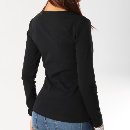 Girls Outfit - Tee Shirt Manches Longues Femme Fourrure 18141 Noir Blanc