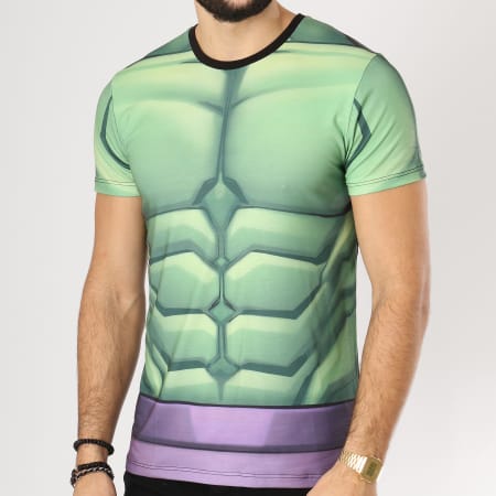 Incroyable Hulk - Tee Shirt Sublimated Vert Noir