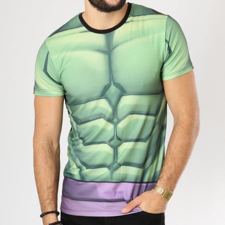 Incroyable Hulk - Tee Shirt Sublimated Vert Noir