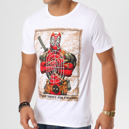 Deadpool - Tee Shirt Deadpool Target Blanc
