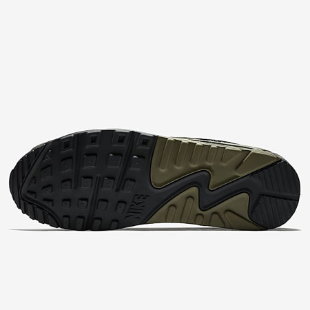 Nike - Basket Air Max 90 Leather 302519 014 Black Medium Olive 