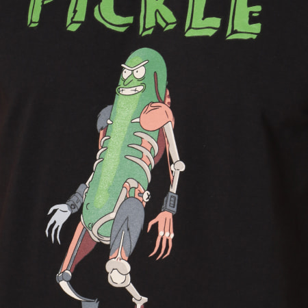 Séries TV et Films - Tee Shirt Pickle Rick Noir