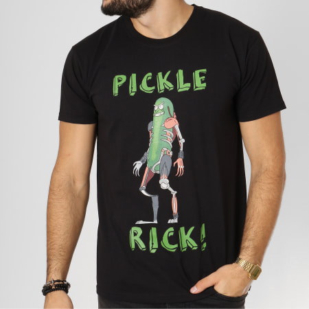 Séries TV et Films - Tee Shirt Pickle Rick Noir
