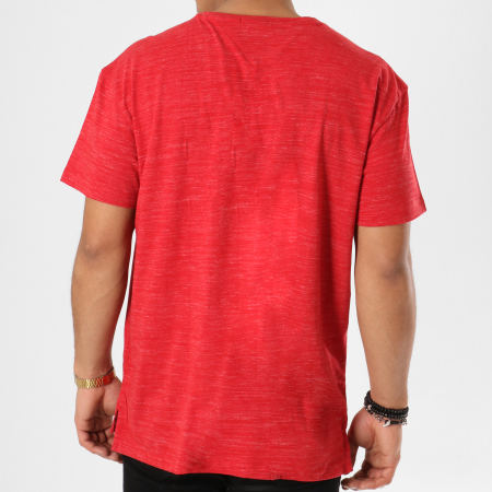 Tommy Hilfiger - Tee Shirt Poche Texture 5524 Rouge Chiné