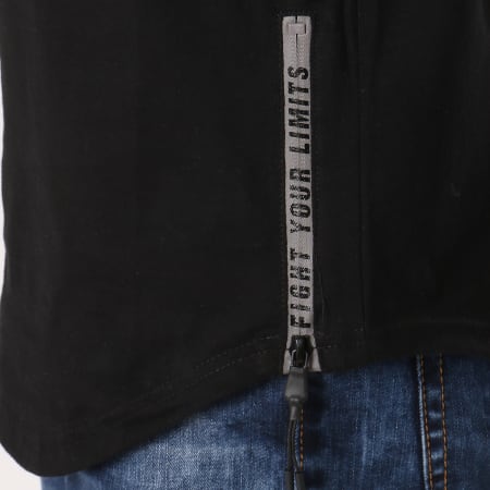 Venum - Tee Shirt Oversize Zips Lazer 2 0 Noir Gris Antharcite