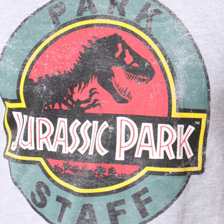 Jurassic Park - Tee Shirt Park Staff Gris Chiné