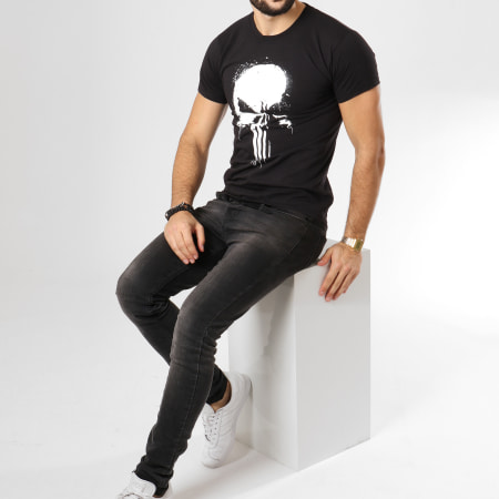 Marvel - Tee Shirt Punisher Series Skull Noir