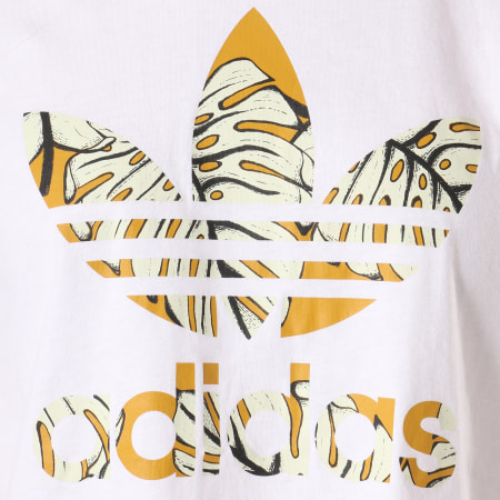 Adidas Originals - Tee Shirt Femme Crop DH3061 Blanc
