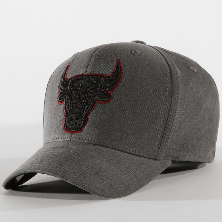 Mitchell and Ness - Casquette Chicago Bulls Washed Denim Gris Anthracite