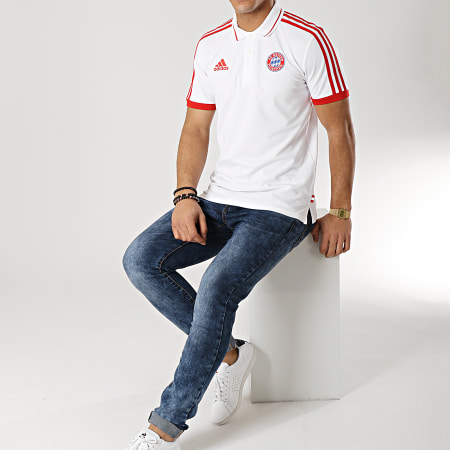 Adidas Sportswear - Polo Manches Courtes FC Bayern Munchen DP4106 Blanc 