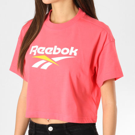 Reebok - Tee Shirt Crop Femme Classic Vector DX2349 Rose