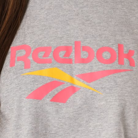 Reebok - Tee Shirt Crop Femme Classic Vector DY0230 Gris Chiné