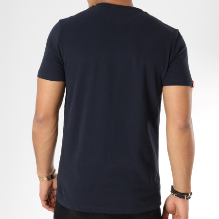 Superdry - Tee Shirt Orange Label Vintage Bleu Marine