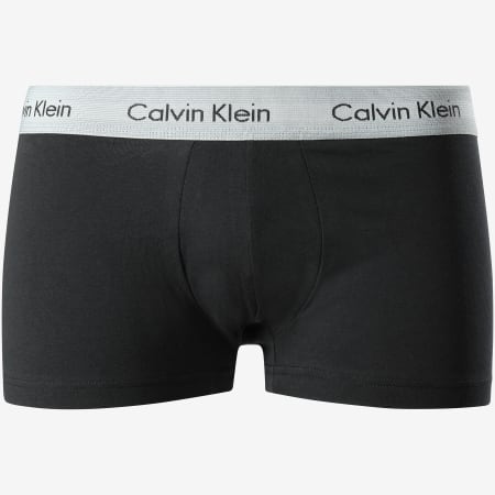 Calvin Klein - Lot De 2 Boxers Cotton Stretch NB2031B Noir Gris Bordeaux