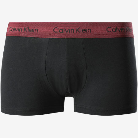 Calvin Klein - Lot De 2 Boxers Cotton Stretch NB2031B Noir Bleu Bordeaux