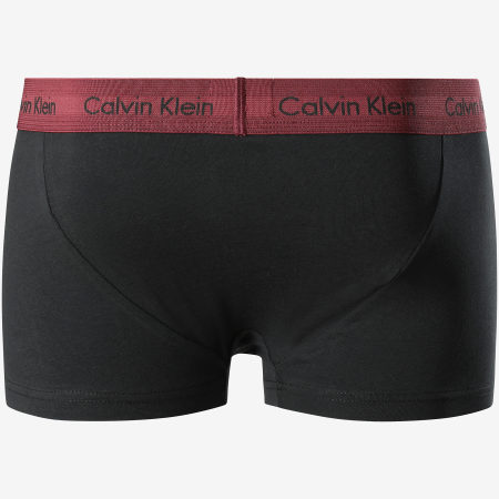 Calvin Klein - Lot De 2 Boxers Cotton Stretch NB2031B Noir Bleu Bordeaux
