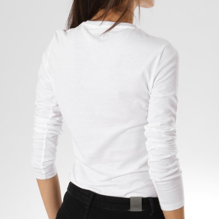 Guess - Tee Shirt Manches Longues Femme W91I58-K46D0 Blanc