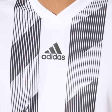 Adidas Performance - Tee Shirt Manches Longues De Sport Striped 19 Jersey DP3210 Blanc Noir