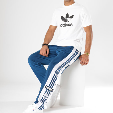 Adidas Originals - Pantalon Jogging Snap DV1592 Bleu Clair Blanc