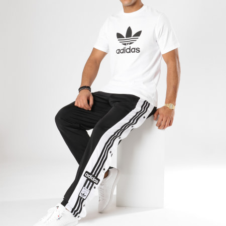 Adidas Originals - Pantalon Jogging Snap DV1593 Noir Blanc