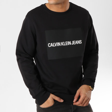 Calvin Klein - Sweat Crewneck Institutional Rubber Box 0334 Noir