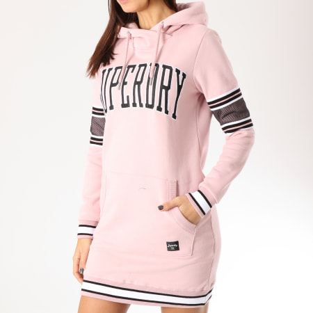 Superdry - Robe Sweat Capuche Femme Beccy G80661BR Rose