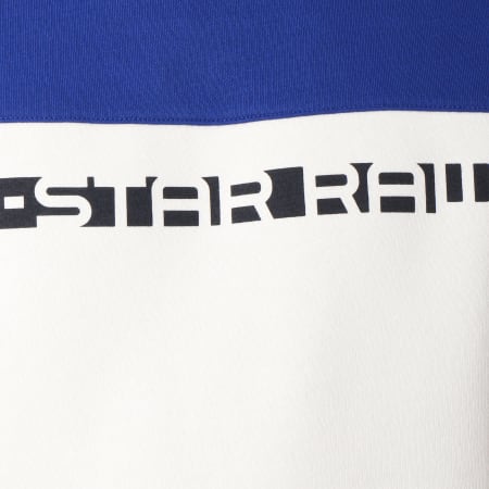 G-Star - Sweat Crewneck Graphic 14 Core D11824-A971 Blanc Bleu Roi