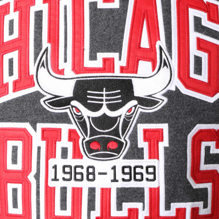 Mitchell and Ness - Sweat Capuche Play Off Chicago Bulls Gris Anthracite Chiné
