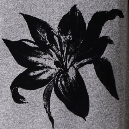 Uniplay - Sweat Crewneck UY316 Gris Chiné Noir Floral